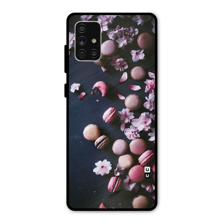 Macaroons And Cheery Blossoms Metal Back Case for Galaxy A71