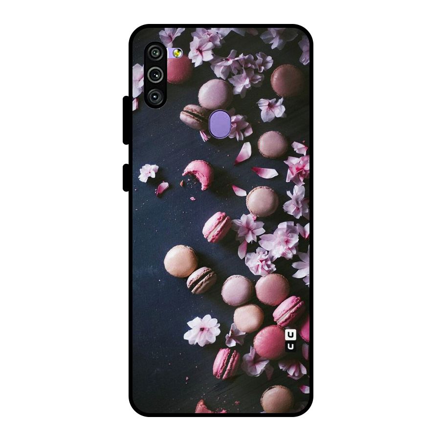 Macaroons And Cheery Blossoms Metal Back Case for Galaxy M11