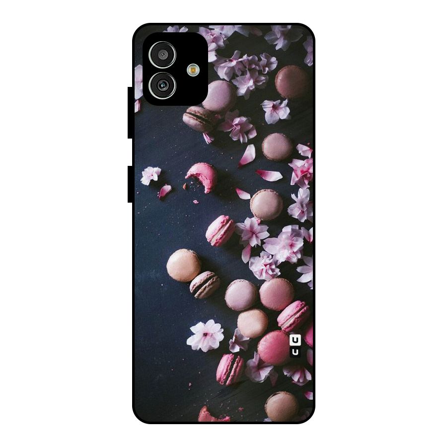 Macaroons And Cheery Blossoms Metal Back Case for Galaxy M13 5G