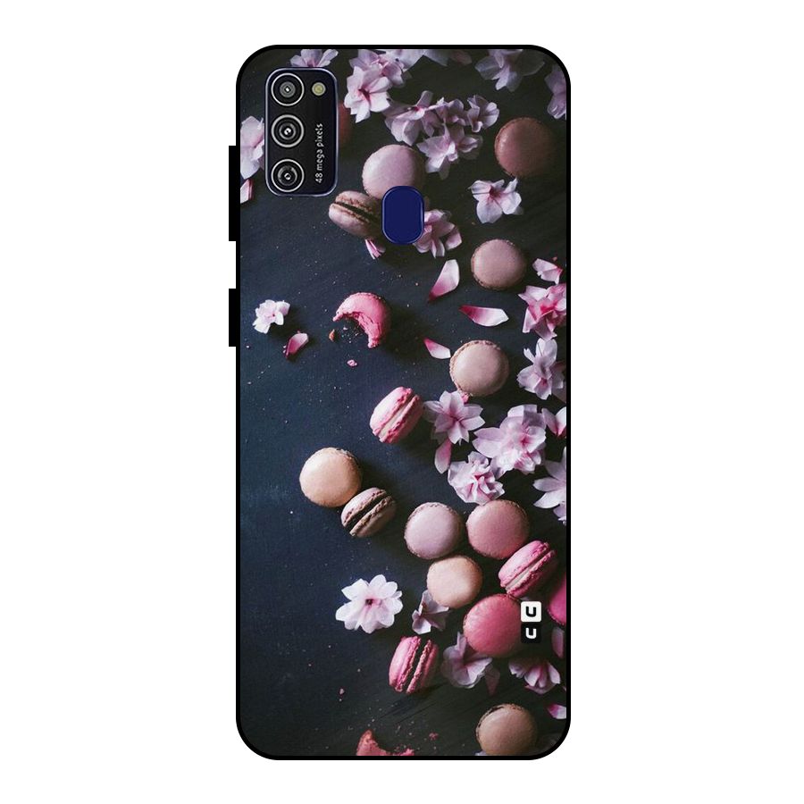 Macaroons And Cheery Blossoms Metal Back Case for Galaxy M30s