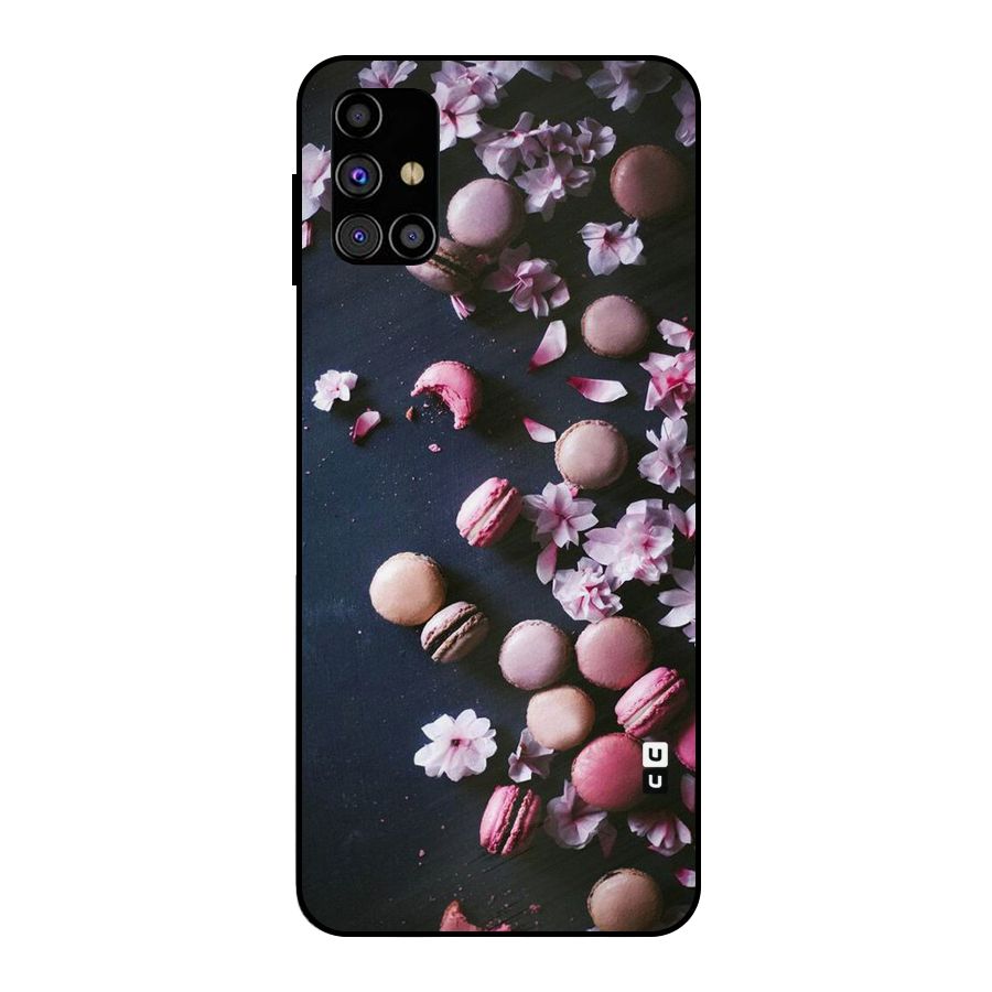 Macaroons And Cheery Blossoms Metal Back Case for Galaxy M31s