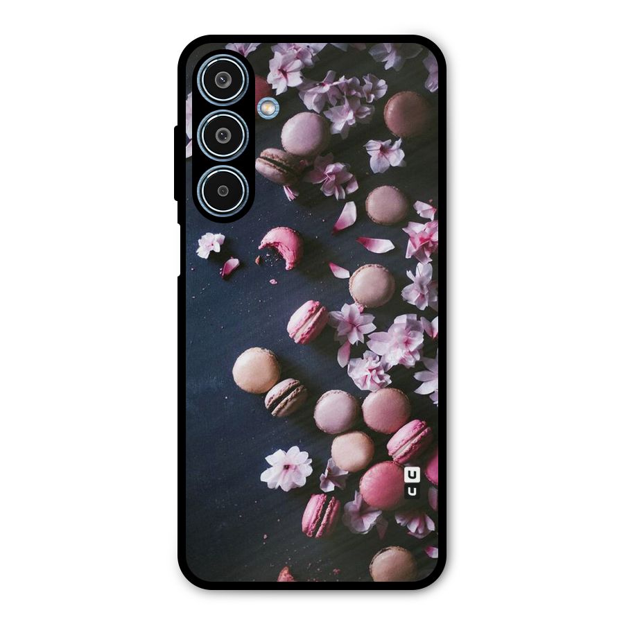 Macaroons And Cheery Blossoms Metal Back Case for Galaxy M35