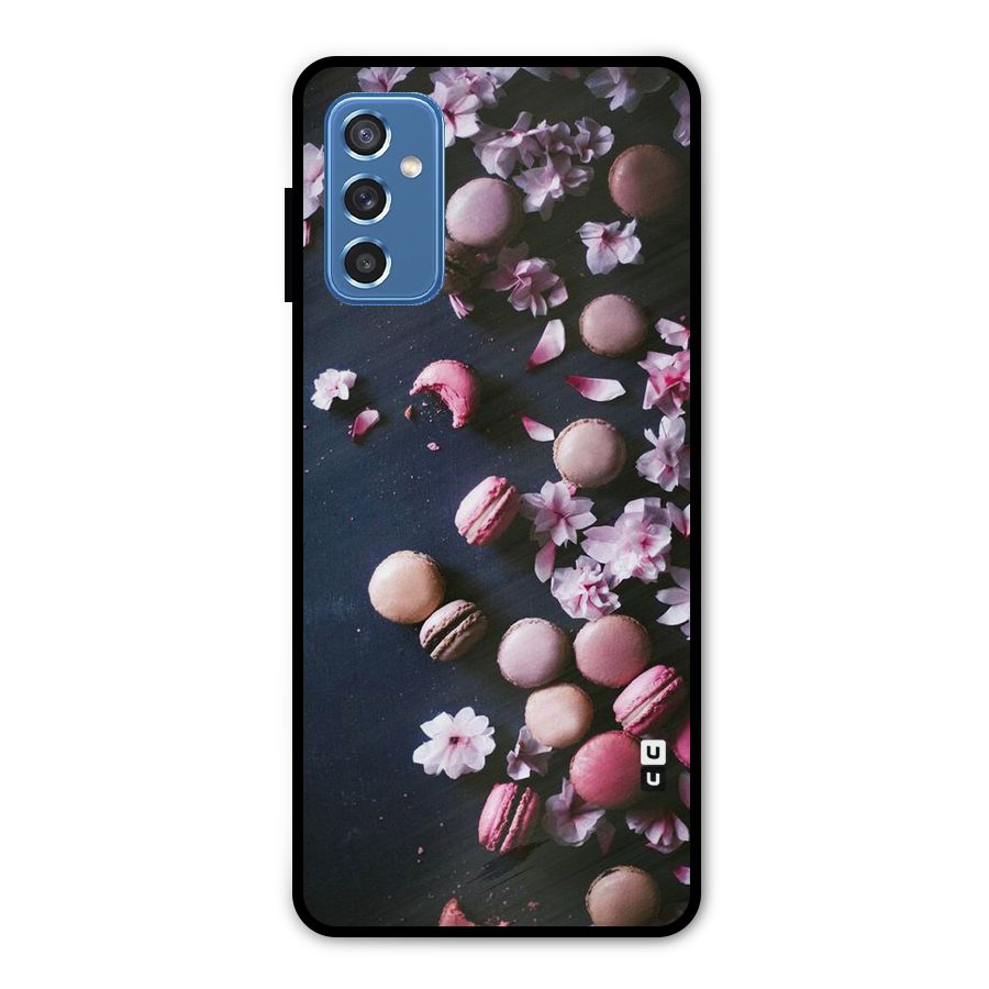 Macaroons And Cheery Blossoms Metal Back Case for Galaxy M52 5G