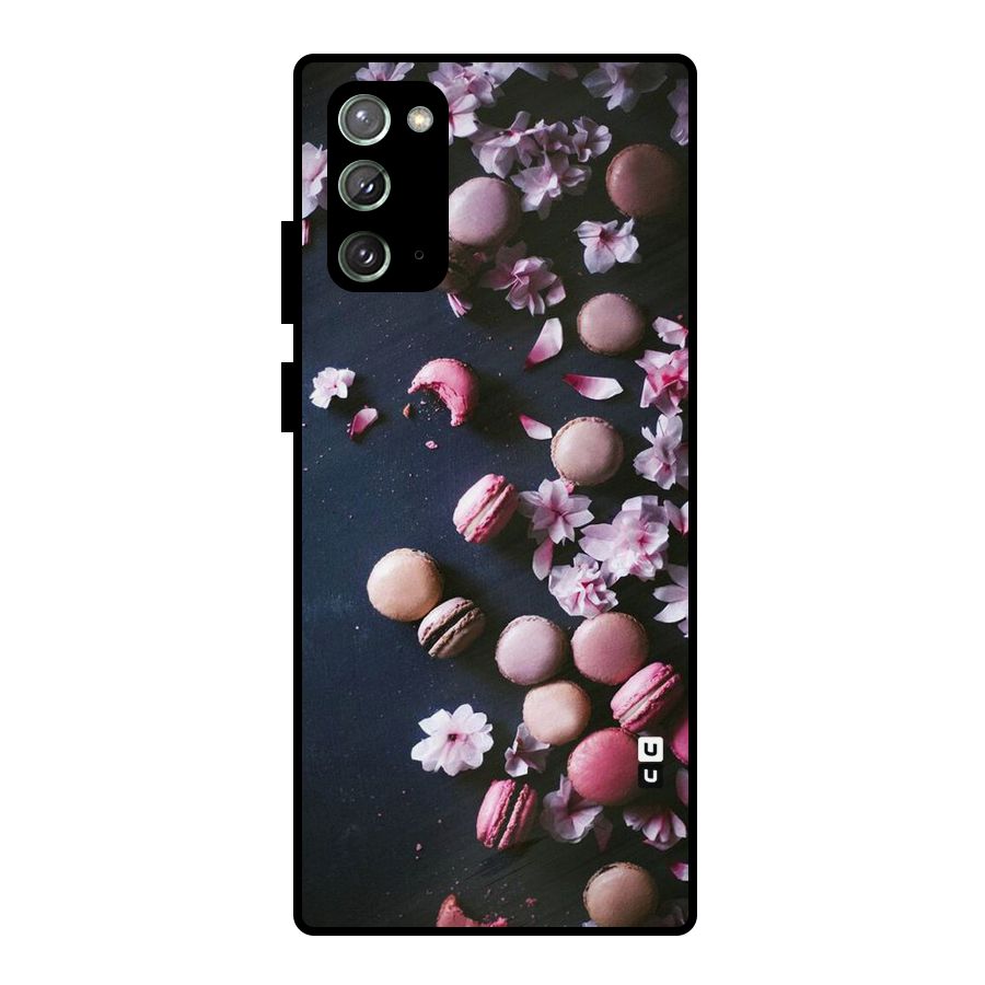 Macaroons And Cheery Blossoms Metal Back Case for Galaxy Note 20