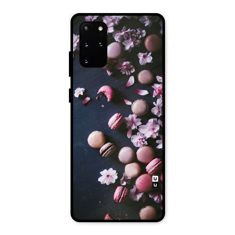 Macaroons And Cheery Blossoms Metal Back Case for Galaxy S20 Plus