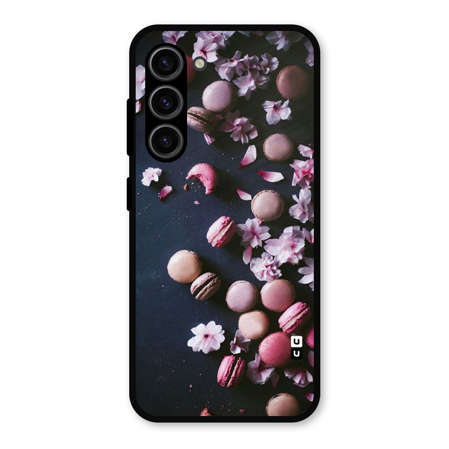 Macaroons And Cheery Blossoms Metal Back Case for Galaxy S23