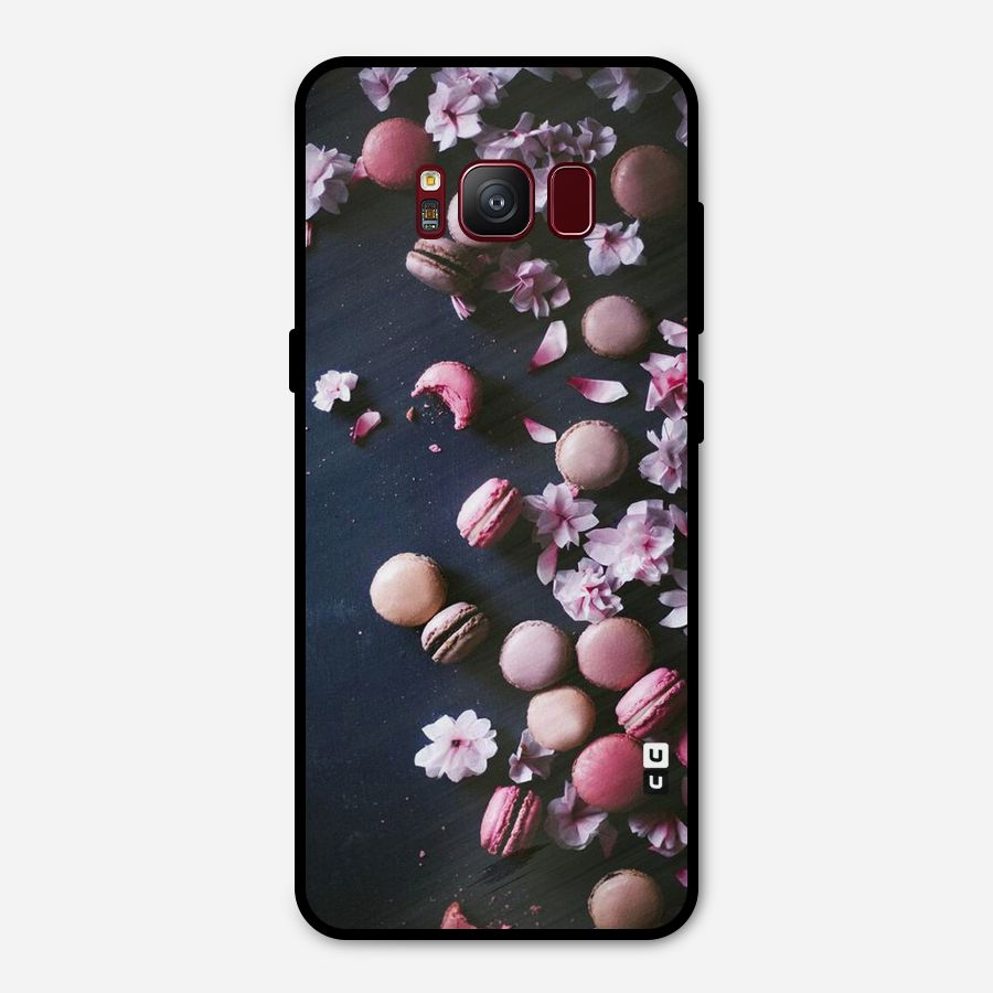 Macaroons And Cheery Blossoms Metal Back Case for Galaxy S8