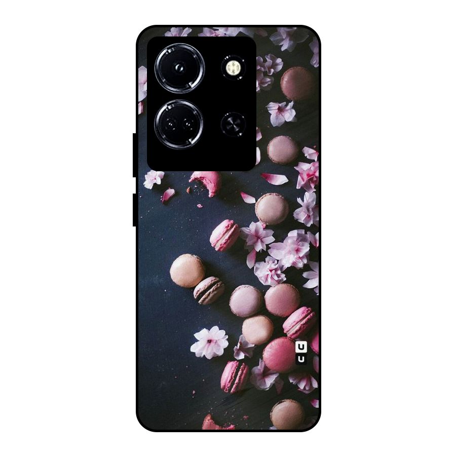 Macaroons And Cheery Blossoms Metal Back Case for Infinix Note 30 5G