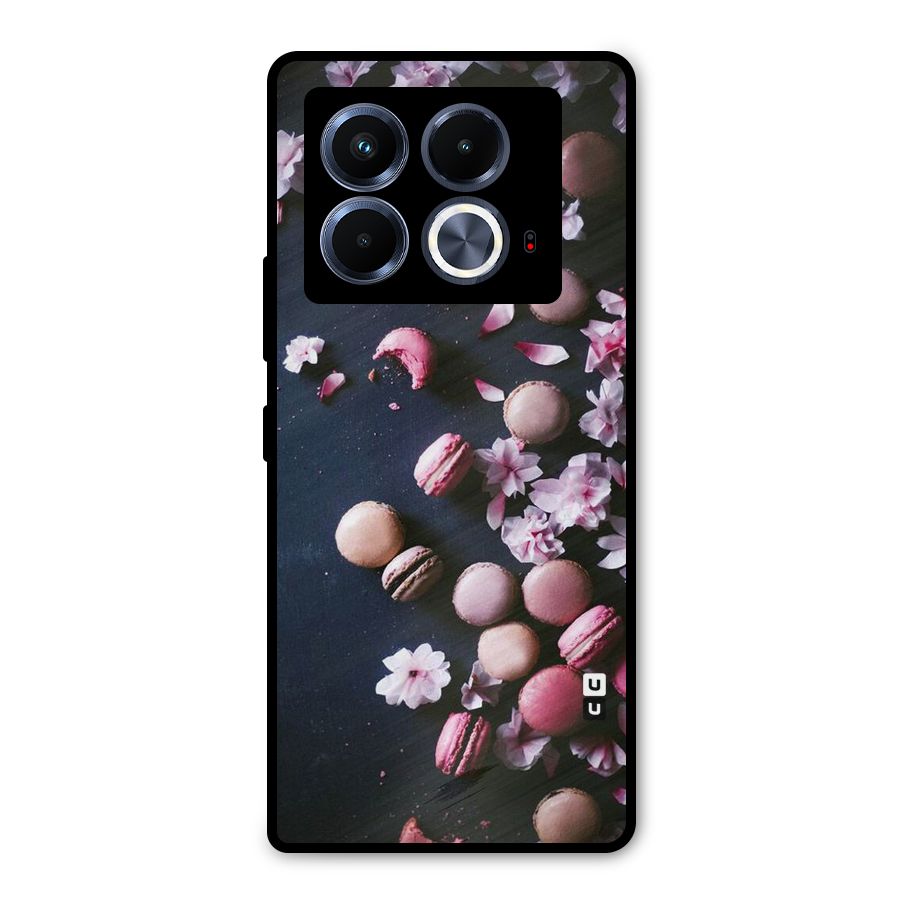Macaroons And Cheery Blossoms Metal Back Case for Infinix Note 40 5G