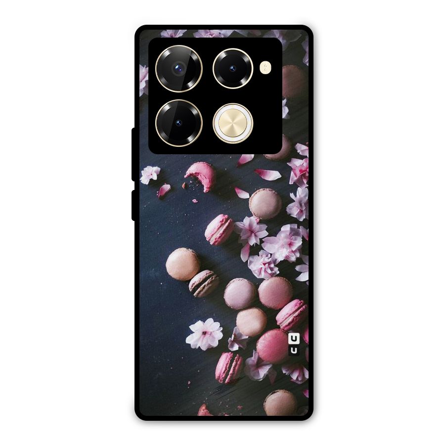 Macaroons And Cheery Blossoms Metal Back Case for Infinix Note 40 Pro