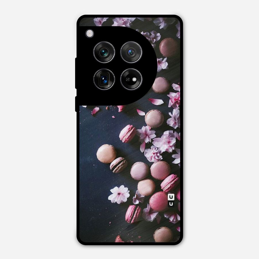Macaroons And Cheery Blossoms Metal Back Case for OnePlus 12
