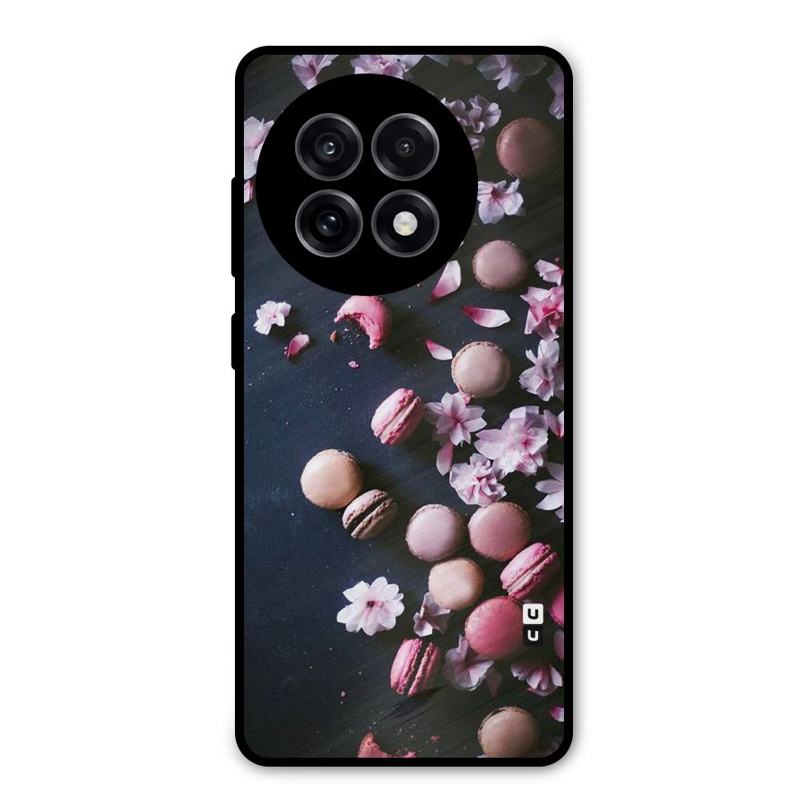 Macaroons And Cheery Blossoms Metal Back Case for OnePlus 13R