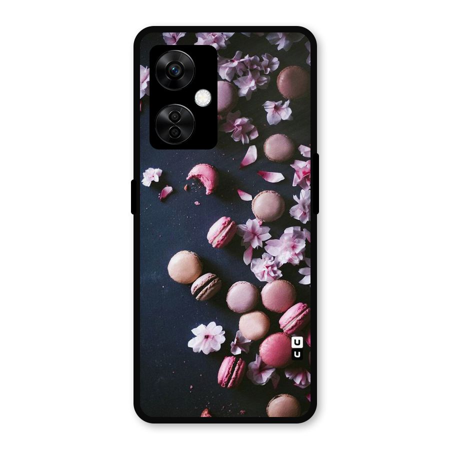 Macaroons And Cheery Blossoms Metal Back Case for OnePlus Nord CE 3 Lite