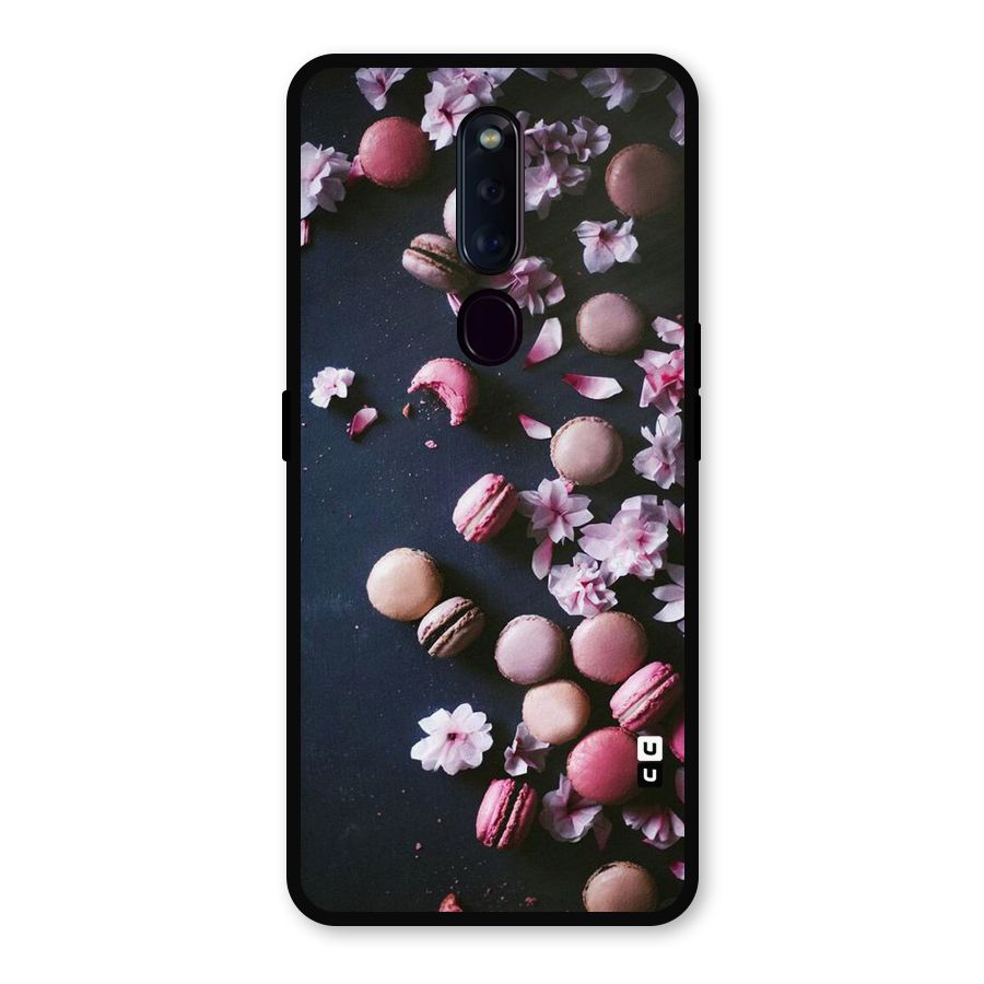 Macaroons And Cheery Blossoms Metal Back Case for Oppo F11 Pro