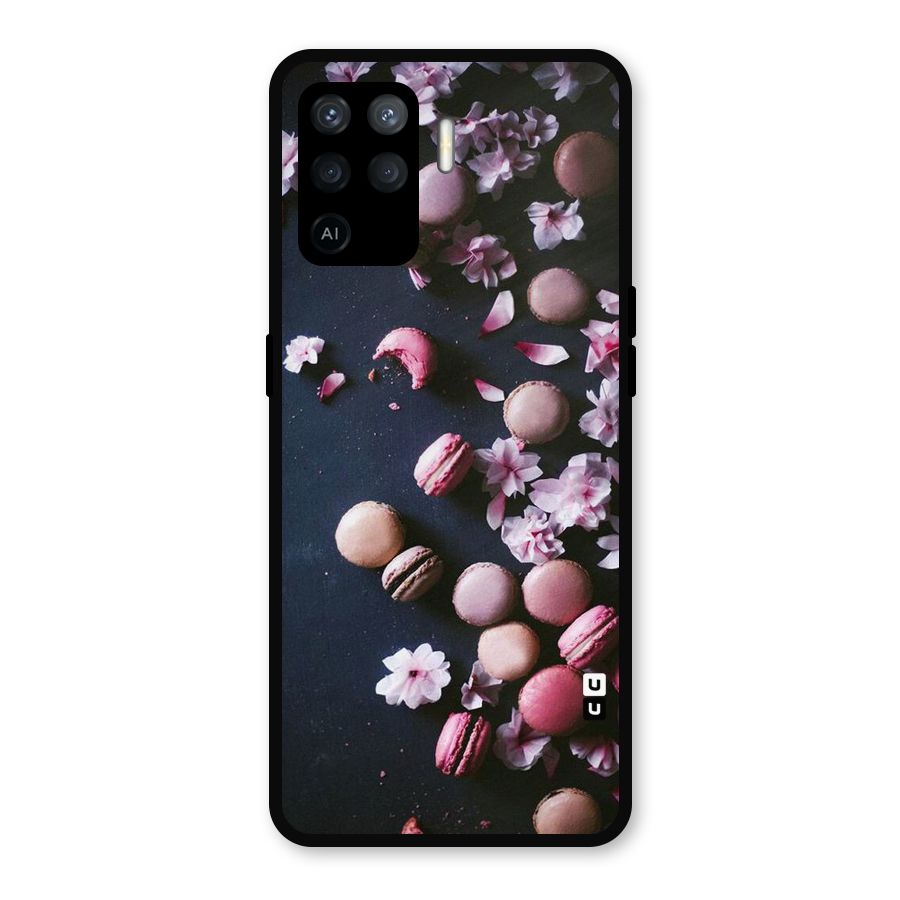 Macaroons And Cheery Blossoms Metal Back Case for Oppo F19 Pro