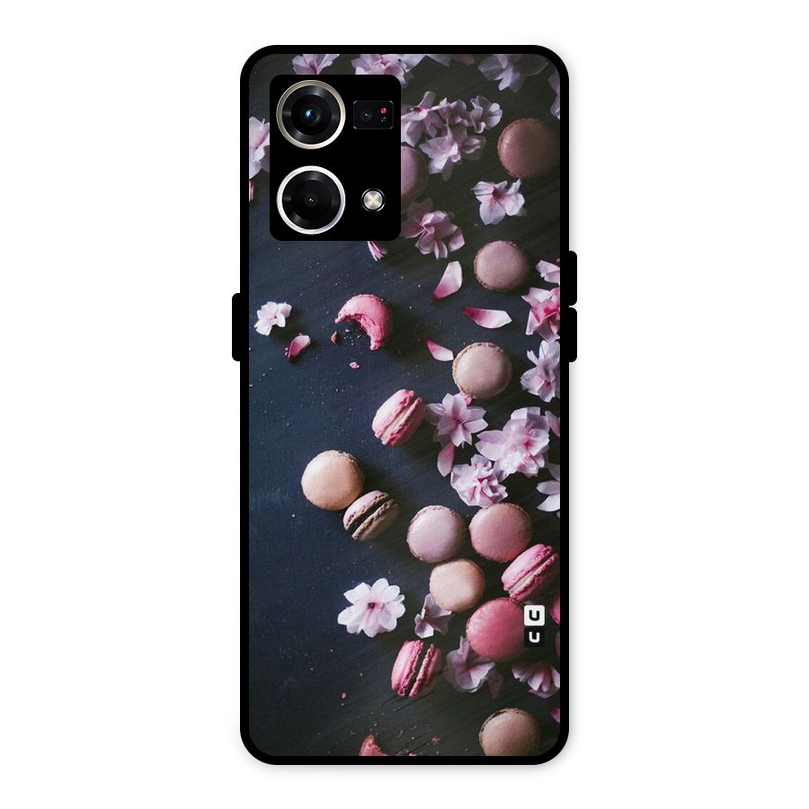 Macaroons And Cheery Blossoms Metal Back Case for Oppo F21 Pro 4G