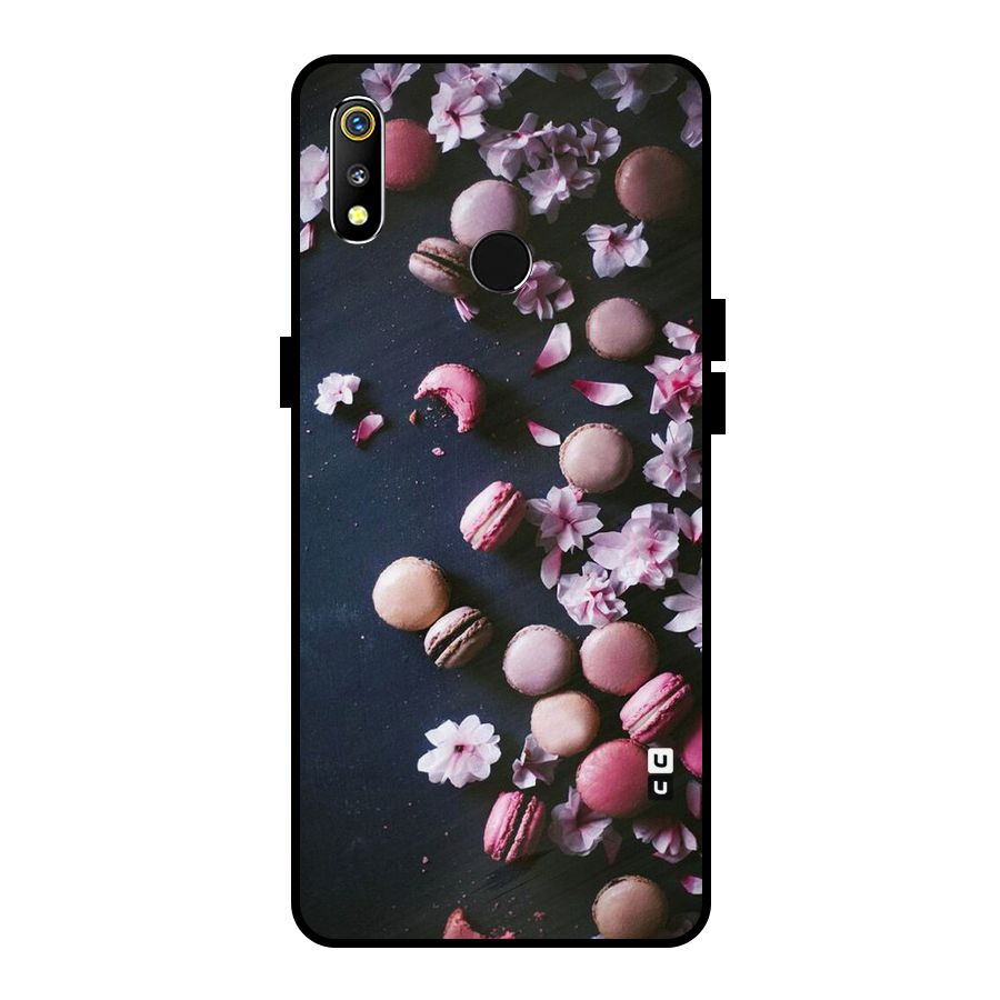 Macaroons And Cheery Blossoms Metal Back Case for Realme 3i