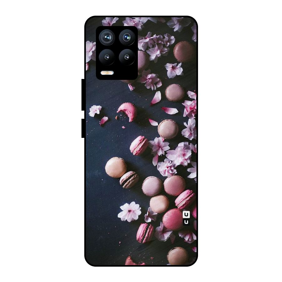Macaroons And Cheery Blossoms Metal Back Case for Realme 8 Pro
