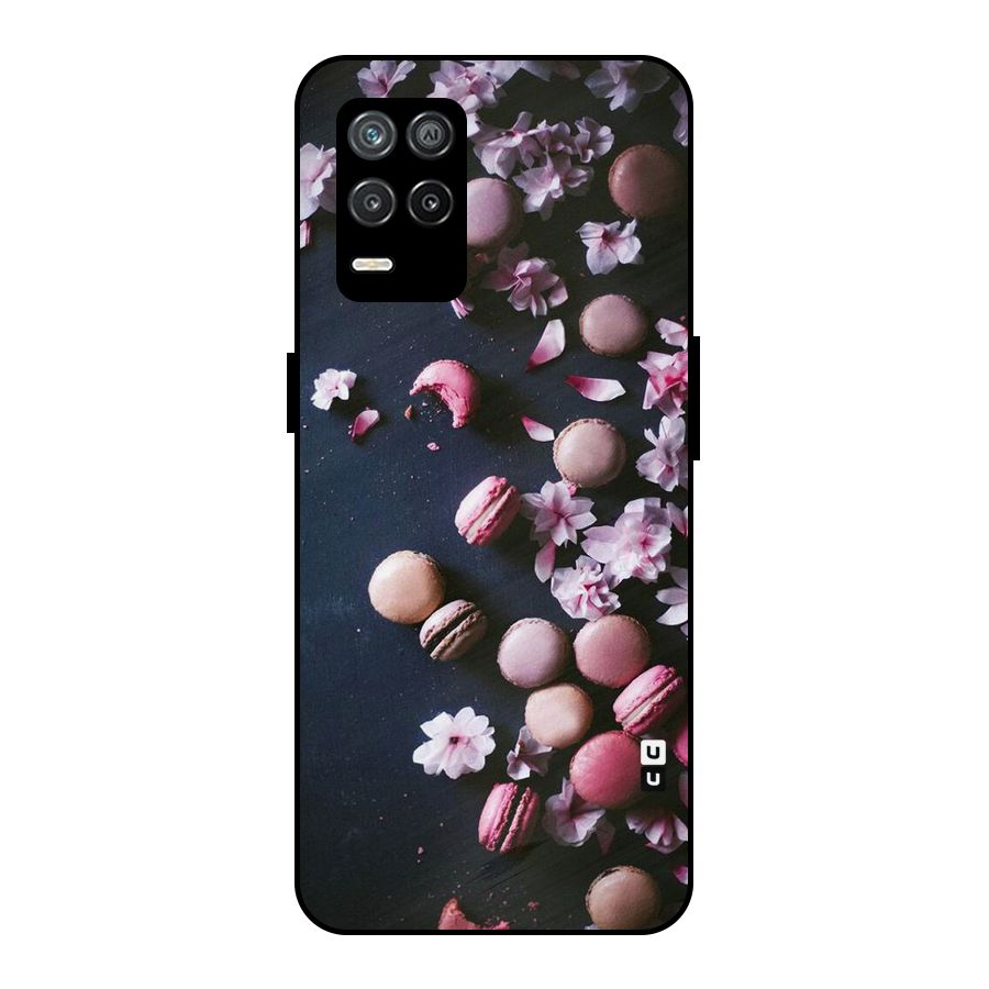 Macaroons And Cheery Blossoms Metal Back Case for Realme 8s 5G