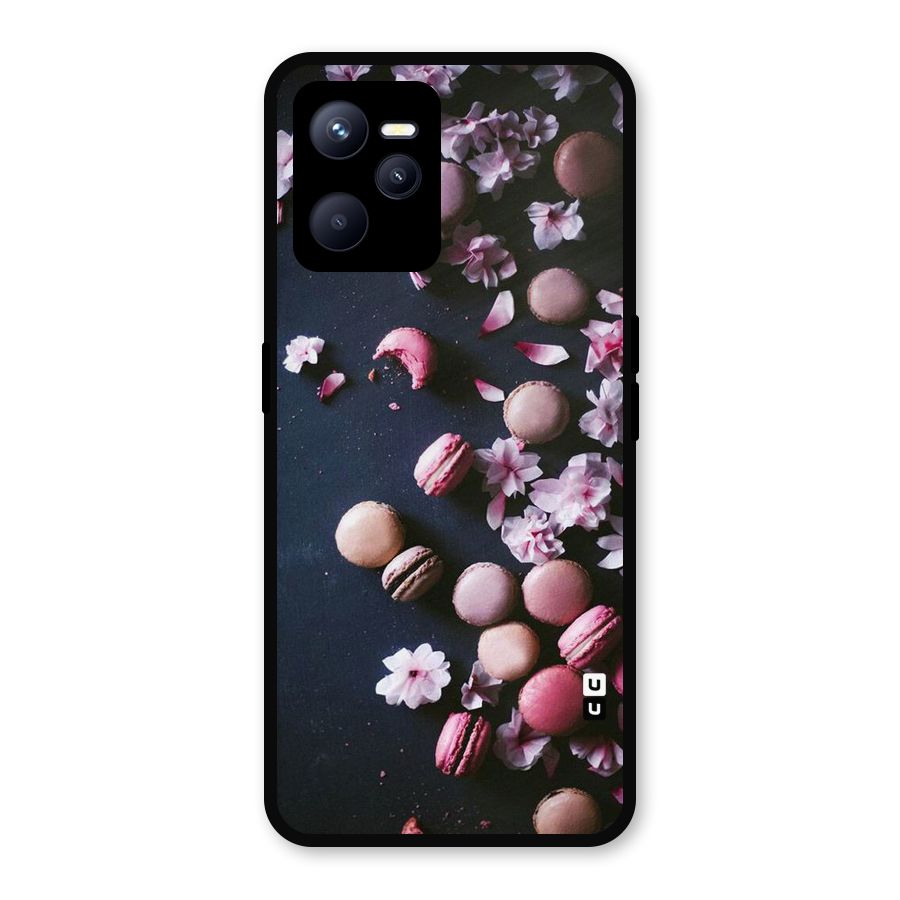 Macaroons And Cheery Blossoms Metal Back Case for Realme C35