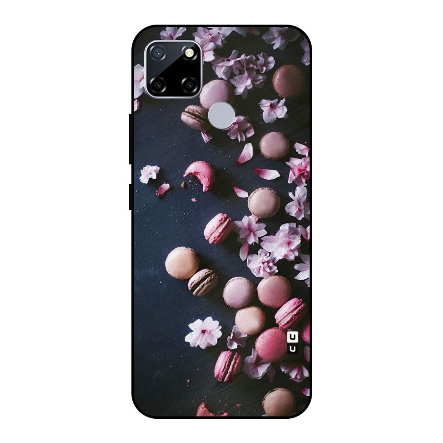 Macaroons And Cheery Blossoms Metal Back Case for Realme Narzo 20