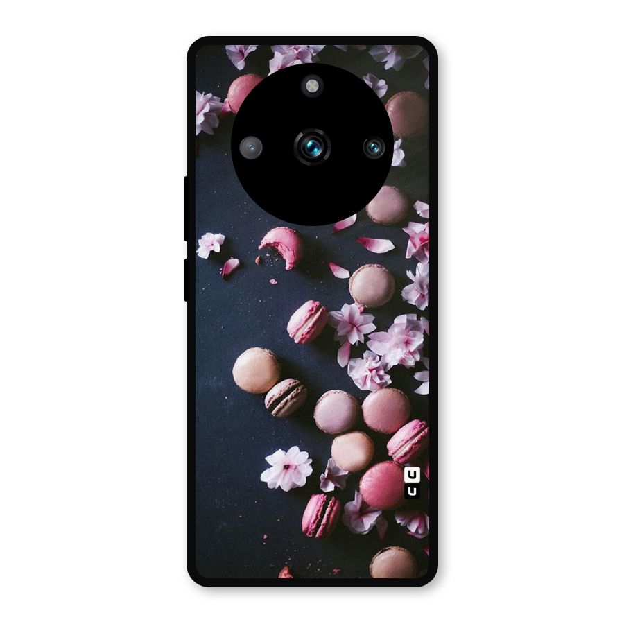 Macaroons And Cheery Blossoms Metal Back Case for Realme Narzo 60 Pro