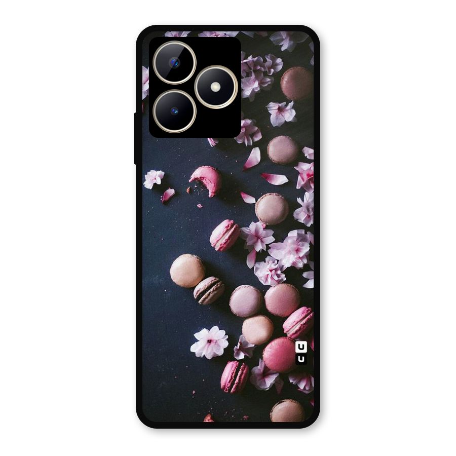 Macaroons And Cheery Blossoms Metal Back Case for Realme Narzo N53