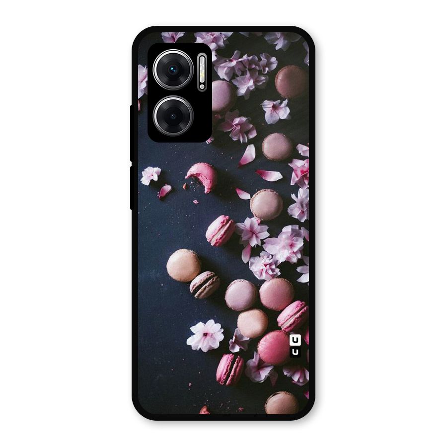 Macaroons And Cheery Blossoms Metal Back Case for Redmi 11 Prime 5G
