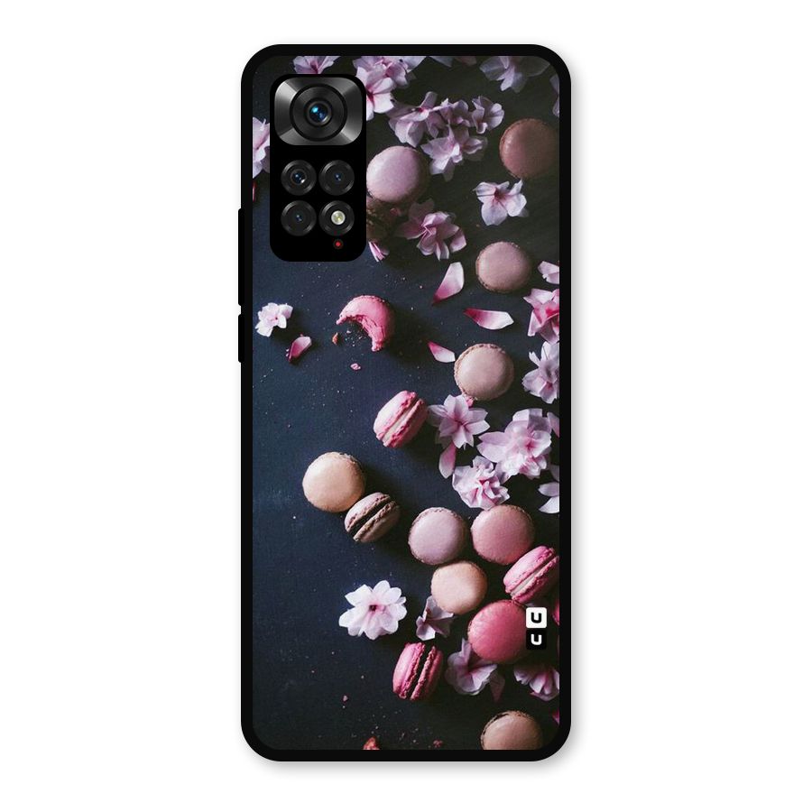 Macaroons And Cheery Blossoms Metal Back Case for Redmi Note 11s
