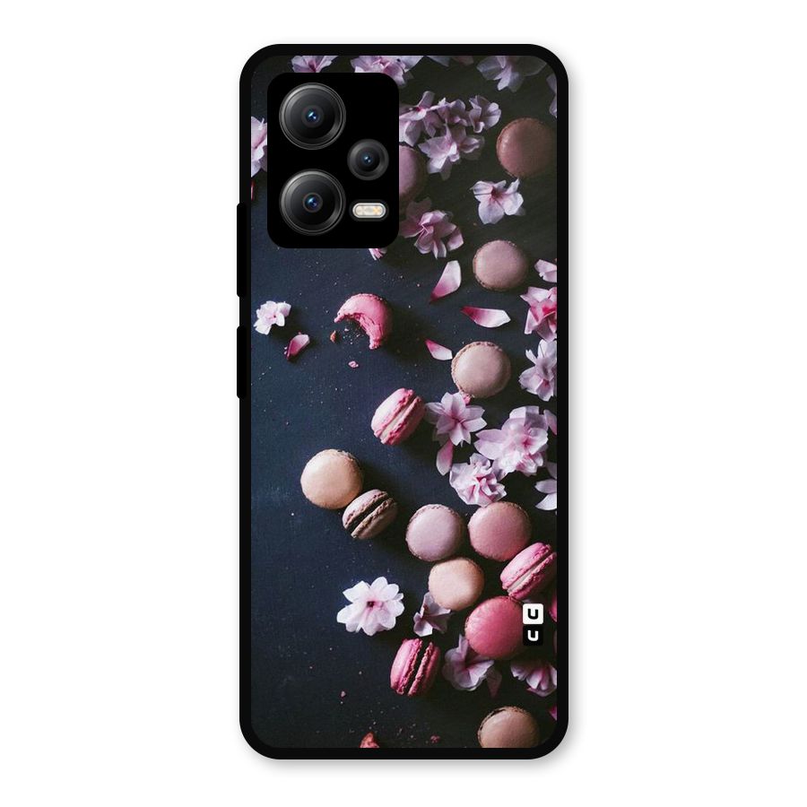 Macaroons And Cheery Blossoms Metal Back Case for Redmi Note 12 5G