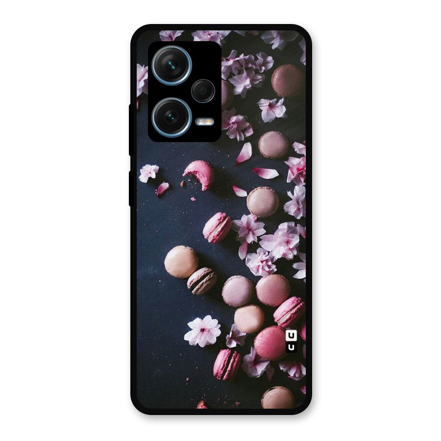 Macaroons And Cheery Blossoms Metal Back Case for Redmi Note 12 Pro Plus 5G