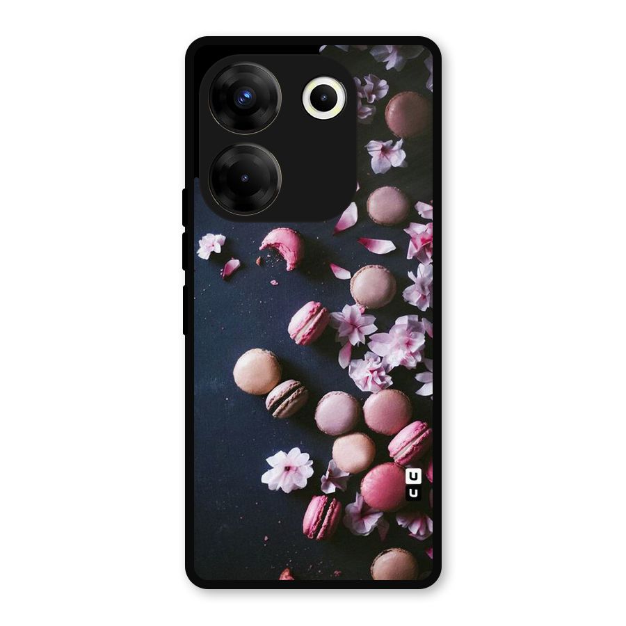 Macaroons And Cheery Blossoms Metal Back Case for Tecno Camon 20 Pro