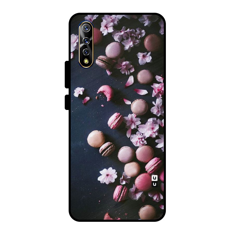 Macaroons And Cheery Blossoms Metal Back Case for Vivo S1