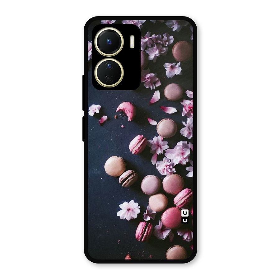 Macaroons And Cheery Blossoms Metal Back Case for Vivo T2x