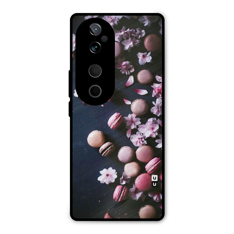 Macaroons And Cheery Blossoms Metal Back Case for Vivo T3 Ultra
