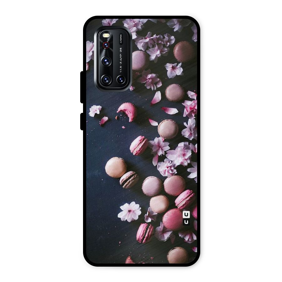 Macaroons And Cheery Blossoms Metal Back Case for Vivo V19