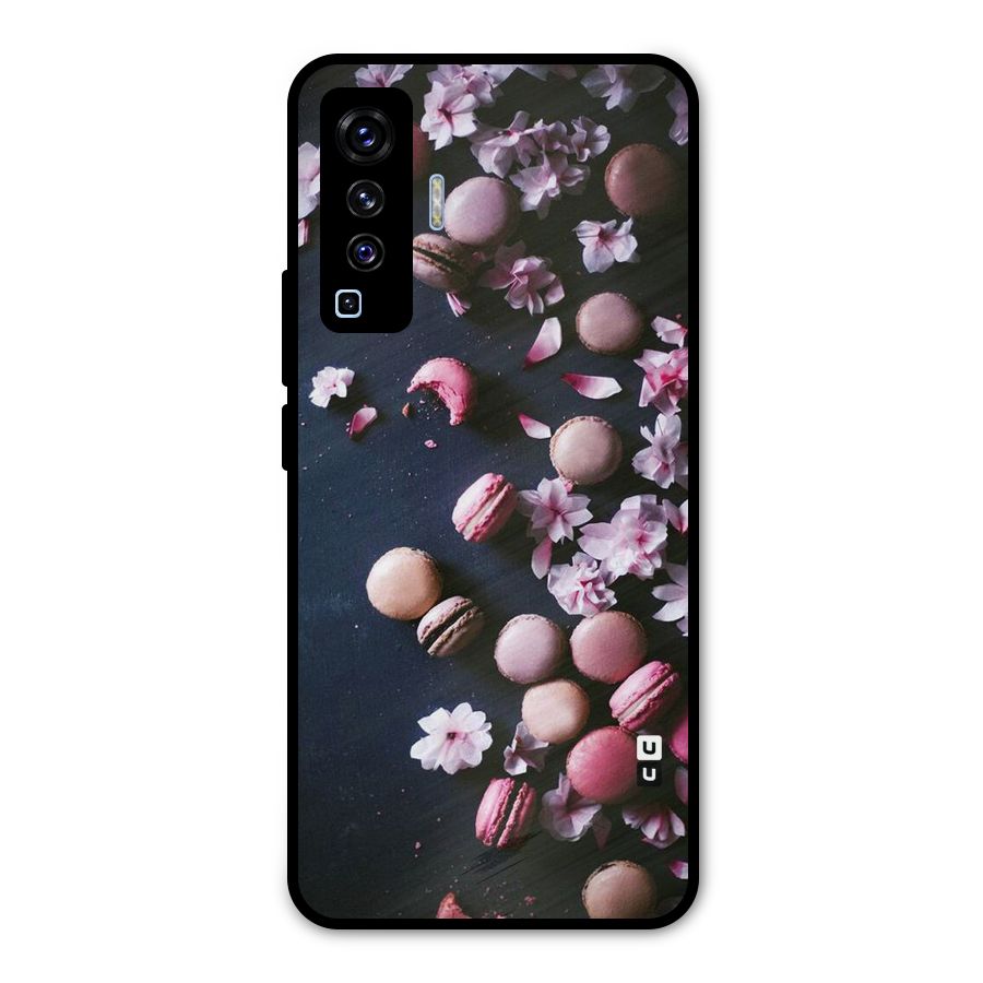 Macaroons And Cheery Blossoms Metal Back Case for Vivo X50