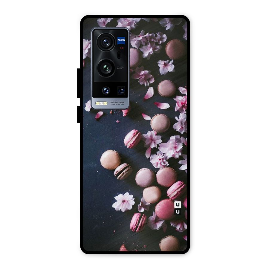 Macaroons And Cheery Blossoms Metal Back Case for Vivo X60 Pro Plus
