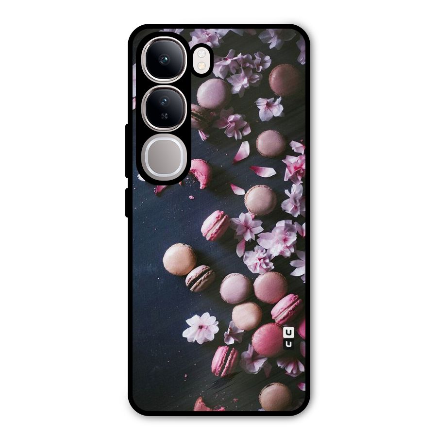 Macaroons And Cheery Blossoms Metal Back Case for Vivo Y300