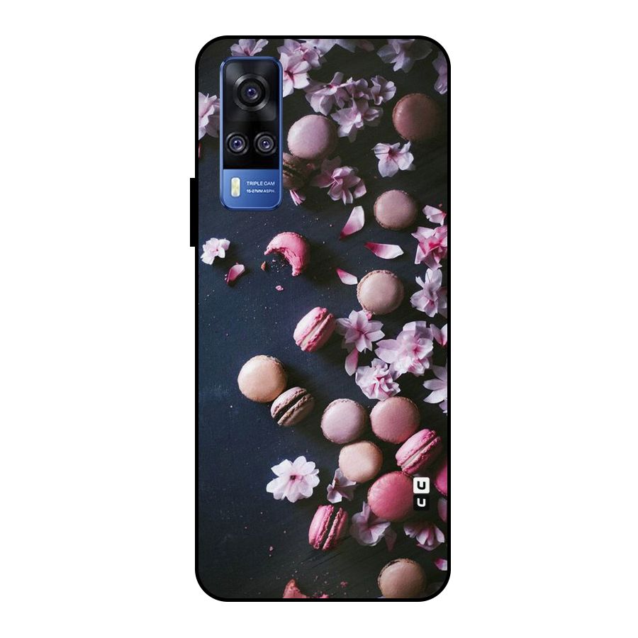 Macaroons And Cheery Blossoms Metal Back Case for Vivo Y51