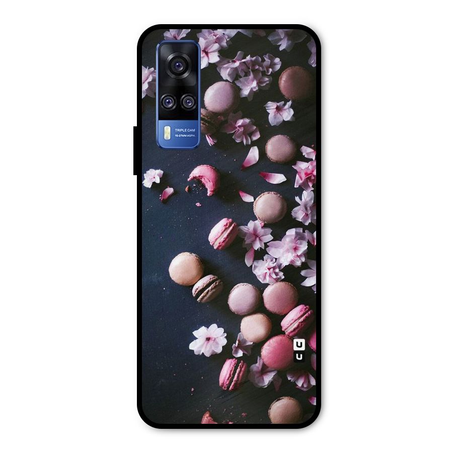 Macaroons And Cheery Blossoms Metal Back Case for Vivo Y51A