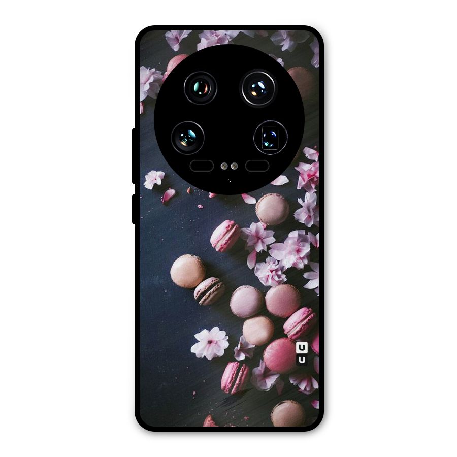 Macaroons And Cheery Blossoms Metal Back Case for Xiaomi 14 Ultra