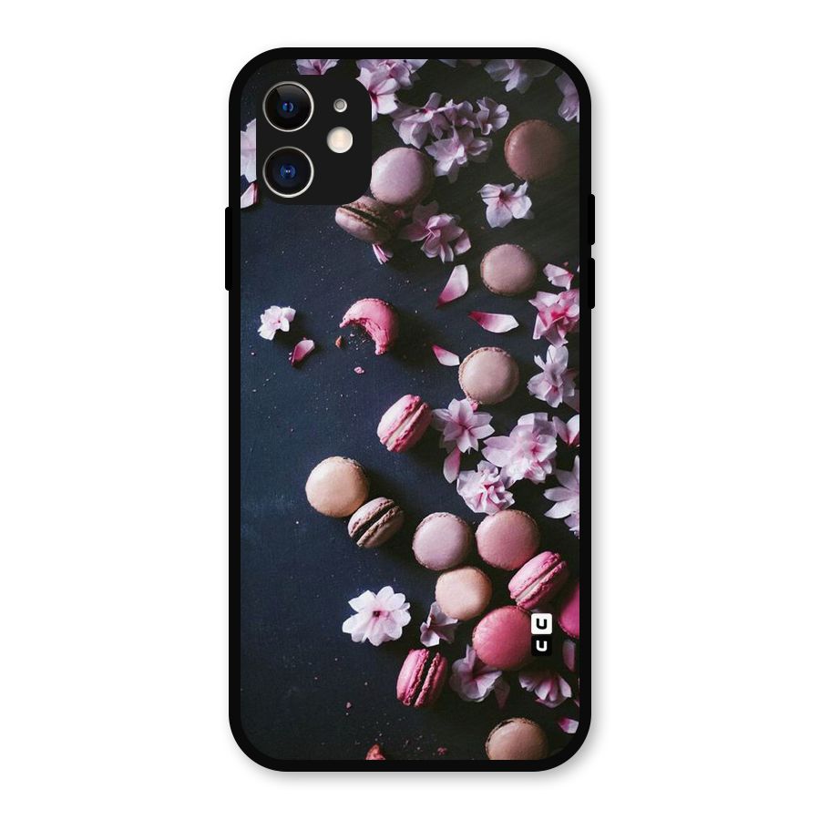 Macaroons And Cheery Blossoms Metal Back Case for iPhone 11