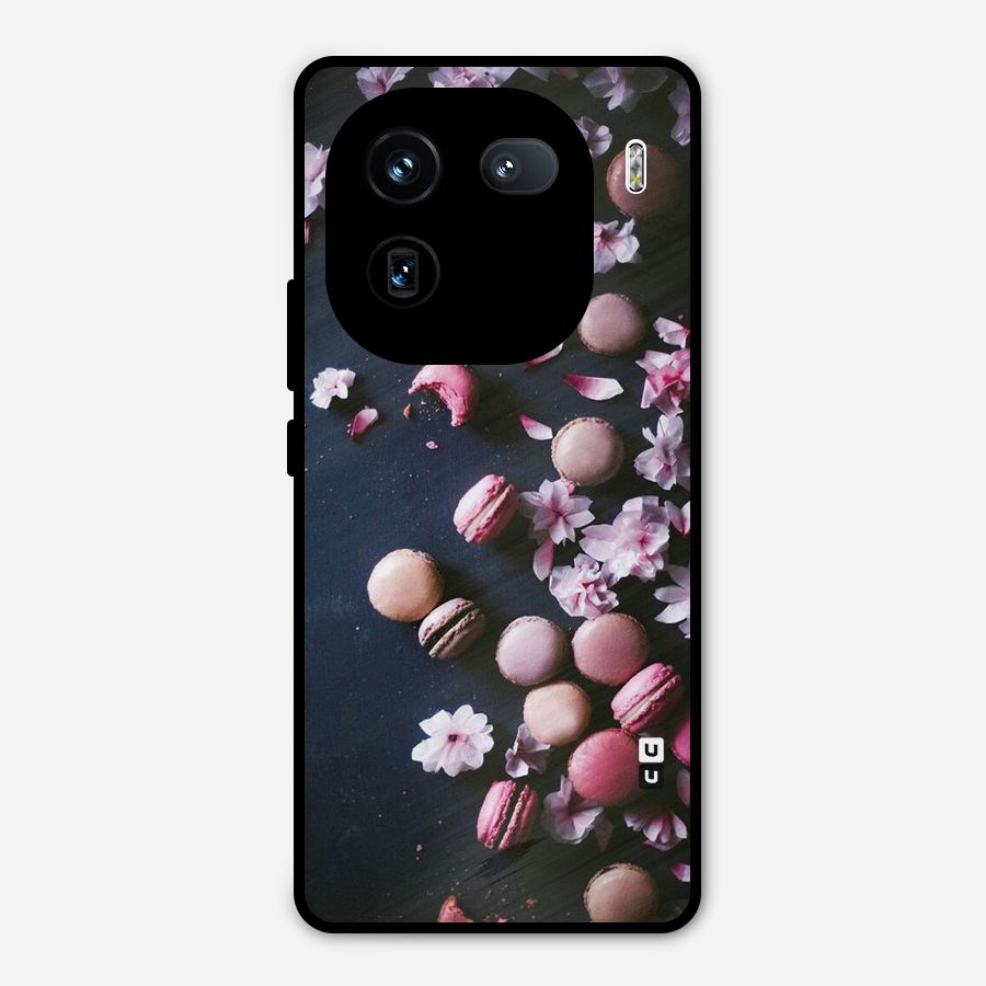 Macaroons And Cheery Blossoms Metal Back Case for iQOO 12