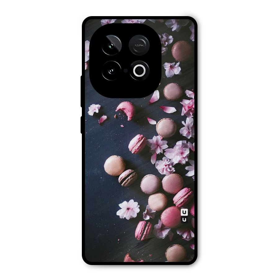 Macaroons And Cheery Blossoms Metal Back Case for iQOO Neo 10