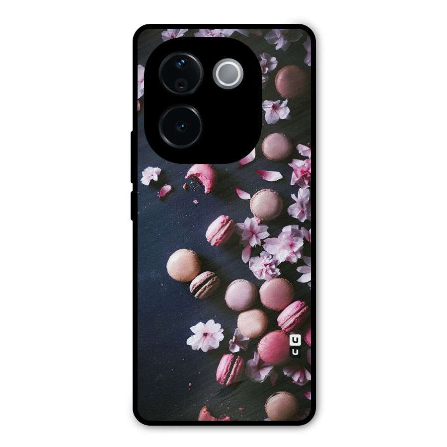 Macaroons And Cheery Blossoms Metal Back Case for iQOO Z9s Pro