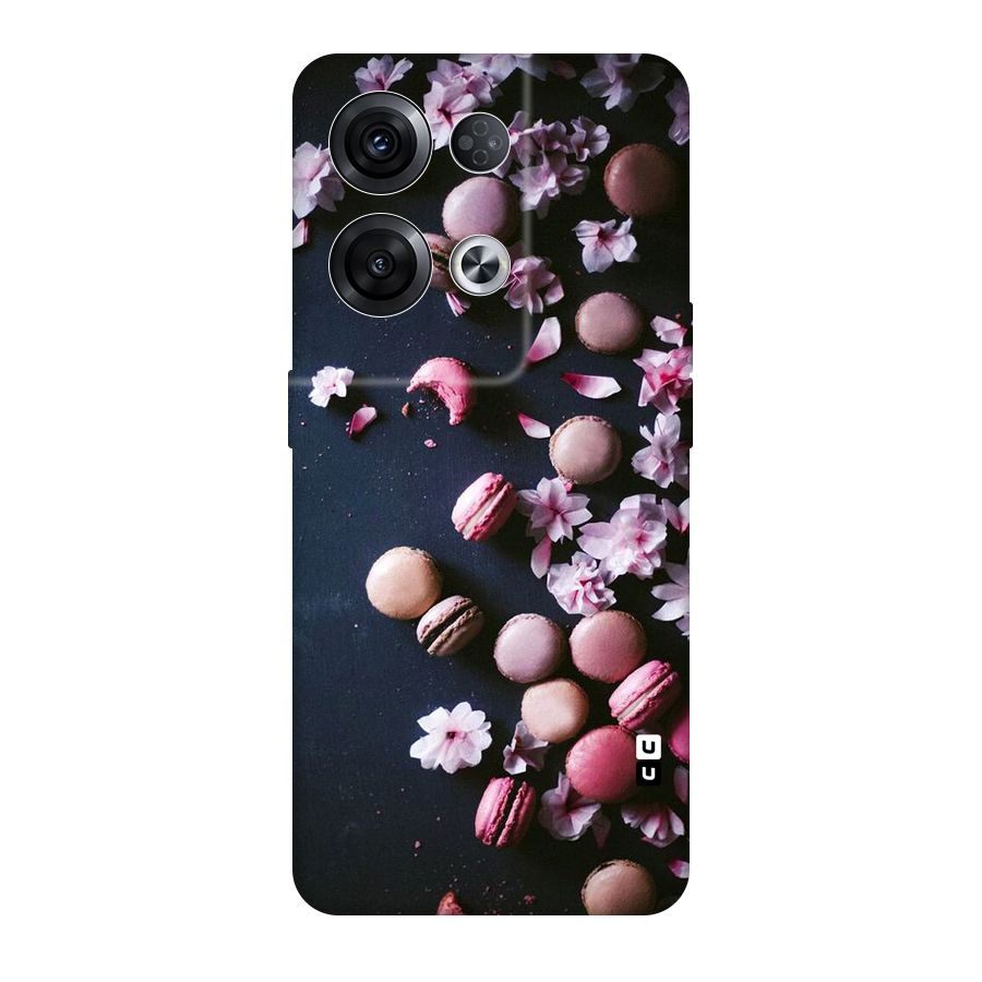 Macaroons And Cheery Blossoms Original Polycarbonate Back Case for Oppo Reno8 Pro 5G