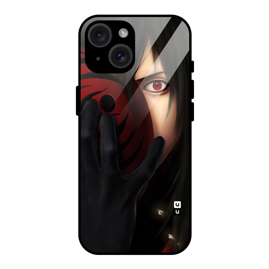 Madara Sharingan Glass Back Case for iPhone 15