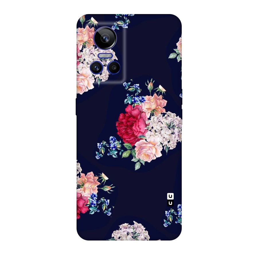Magenta Peach Floral Original Polycarbonate Back Case for Realme GT Neo 3