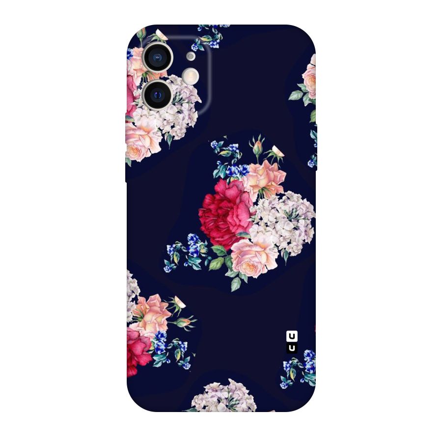 Magenta Peach Floral Original Polycarbonate Back Case for iPhone 12